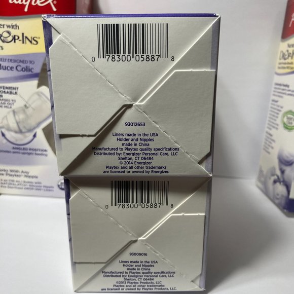 Playtex Baby Bottles Nurser with Drop Ins Liners Angled NaturaLatch SLOW 0-3M+ - Picture 7 of 13